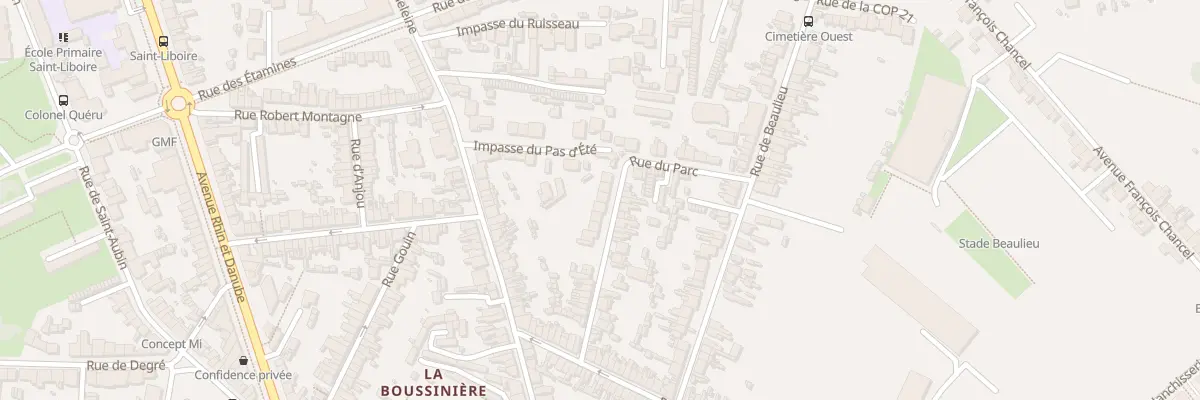 Plan du 33 Rue du Parc au Mans