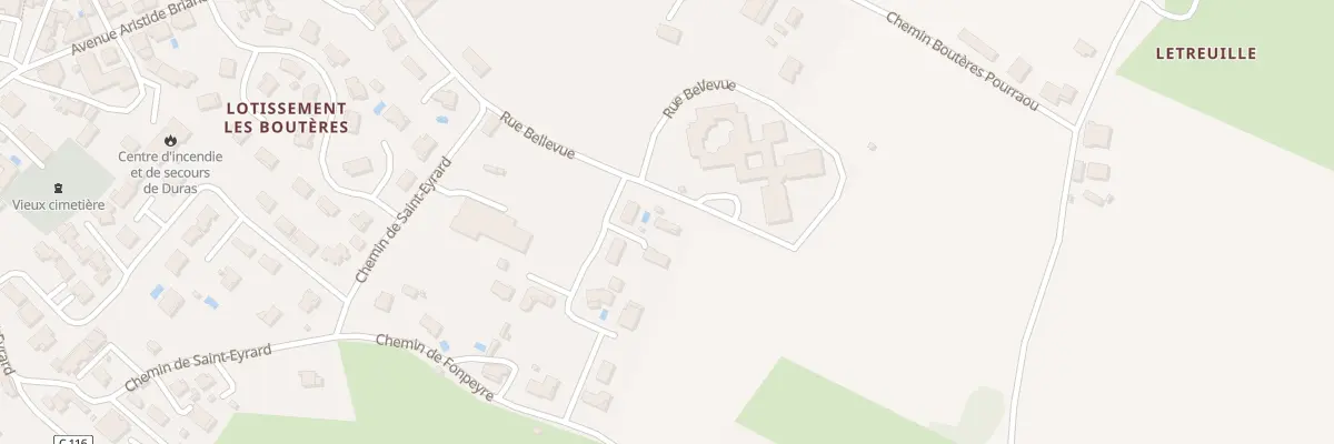 Plan du 8 Rue Bellevue à Duras