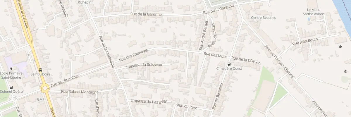 Plan du 9 Rue des Etamines au Mans