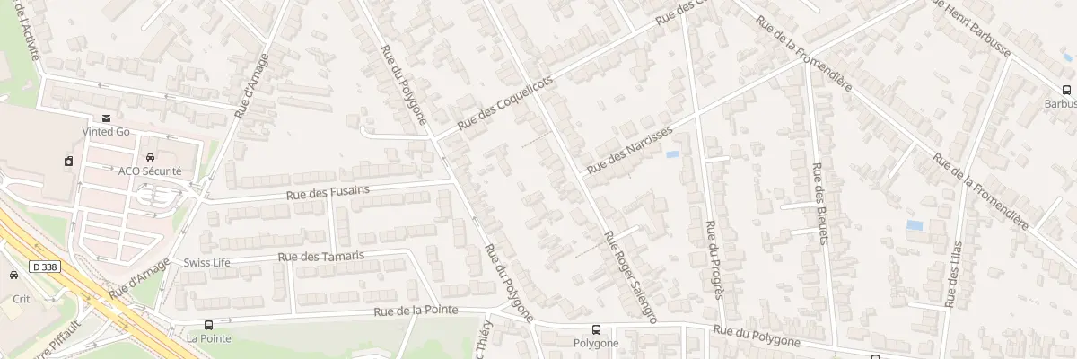 Plan du 100 Rue Roger Salengro au Mans