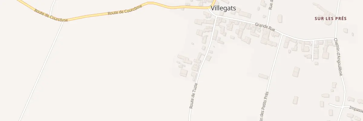 Plan du 10 Rte de Tuzie - Villegats à Courcôme