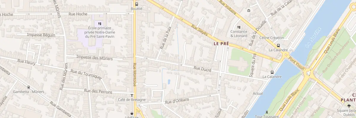 Plan du 34 Rue Ducre au Mans