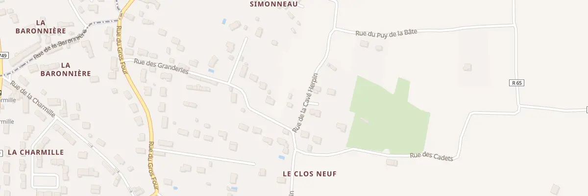 Plan du 28 Rue des Granderies à Beaumont-en-Véron
