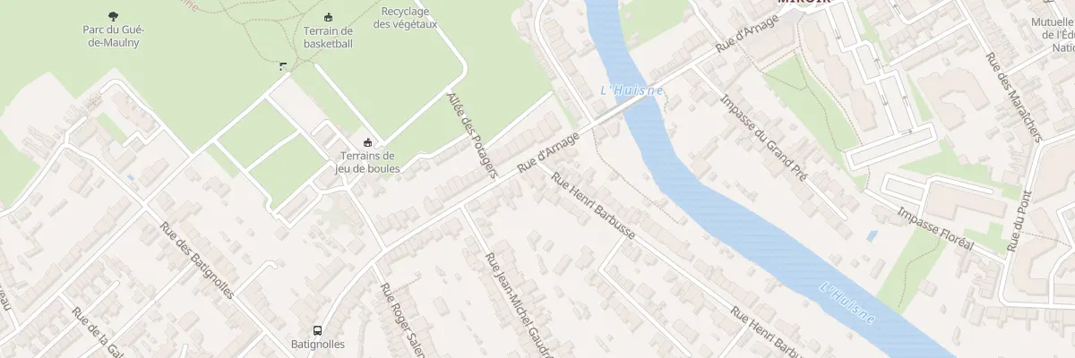 Plan du 2 Rue Henri Barbusse au Mans