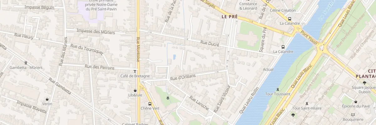Plan du 24 Rue d’Orleans au Mans