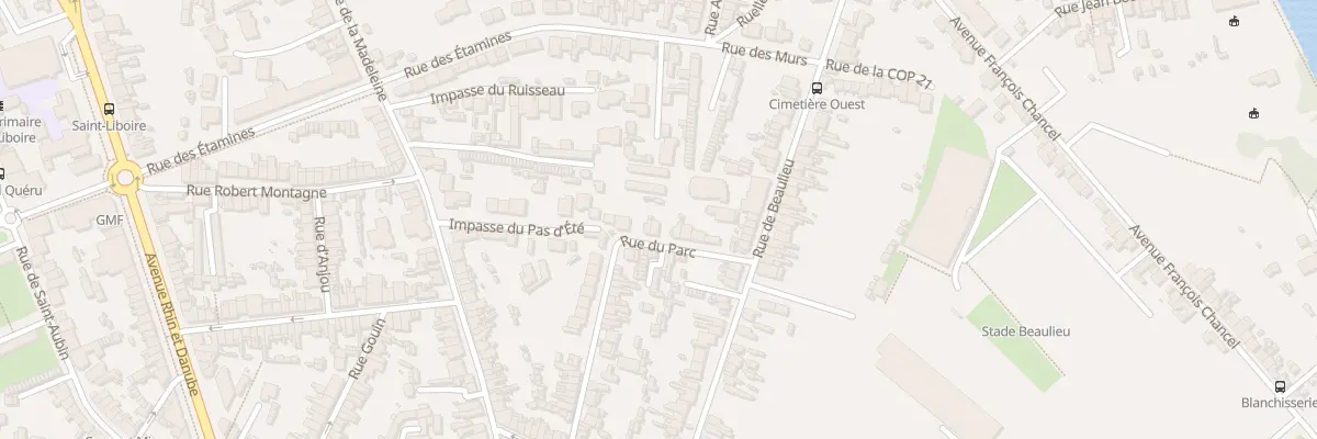 Plan du 45 Rue du Parc au Mans