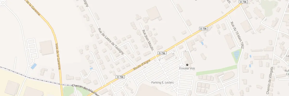 Plan du 3 Rue Jean Moulin à Ruffec