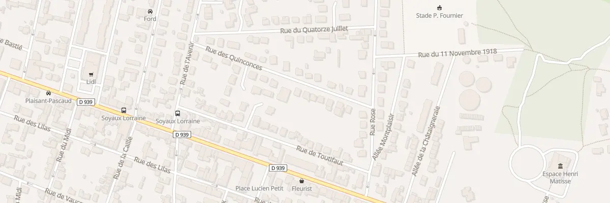 Plan du 10 Rue des Quinconces à Soyaux