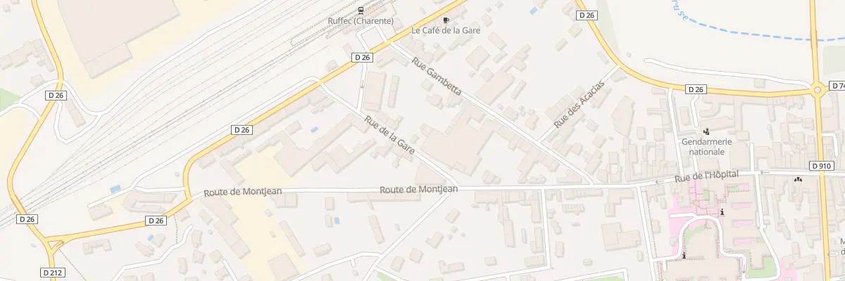 Plan du 6 Rue de la Gare à Ruffec