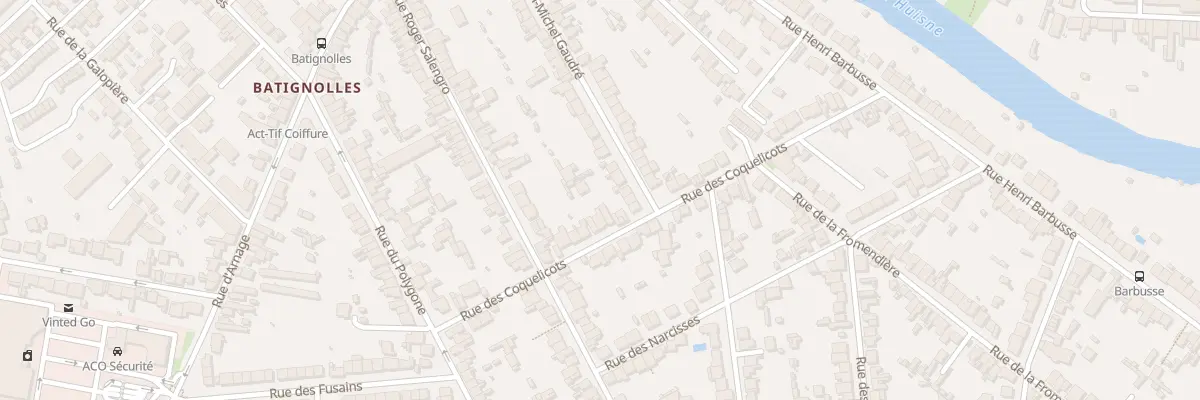 Plan du 68 Rue des Coquelicots au Mans