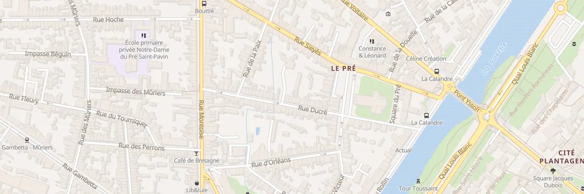 Plan du 26 Rue Ducre au Mans