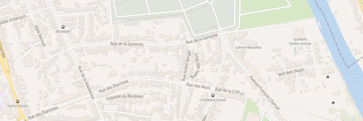 Plan du 13 Rue Andre Berget au Mans