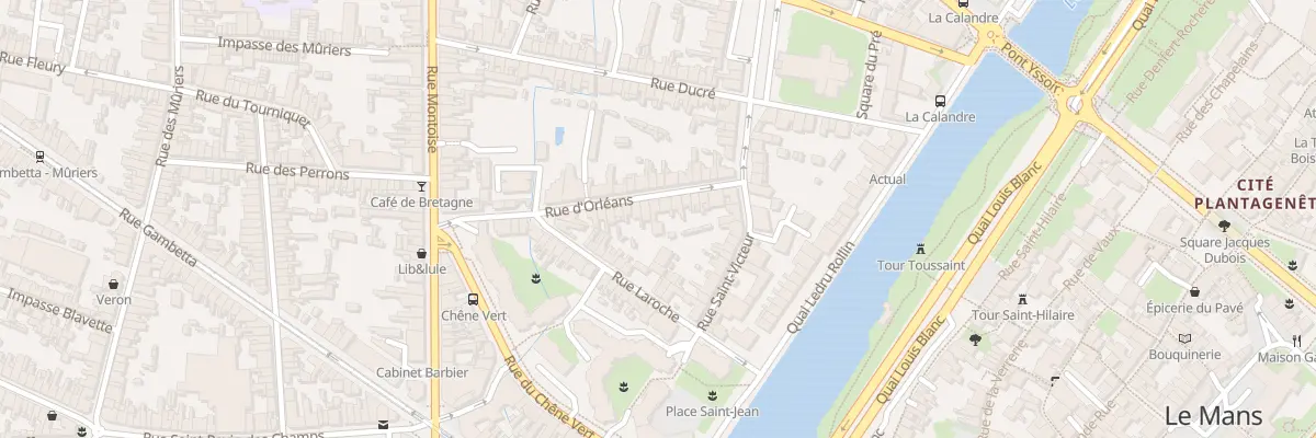 Plan du 13B Rue d’Orléans au Mans