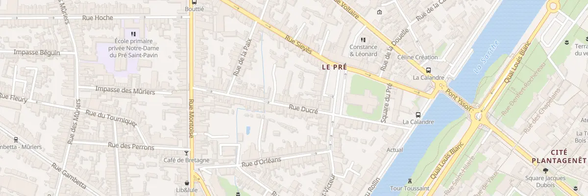 Plan du 20 Rue Ducre au Mans