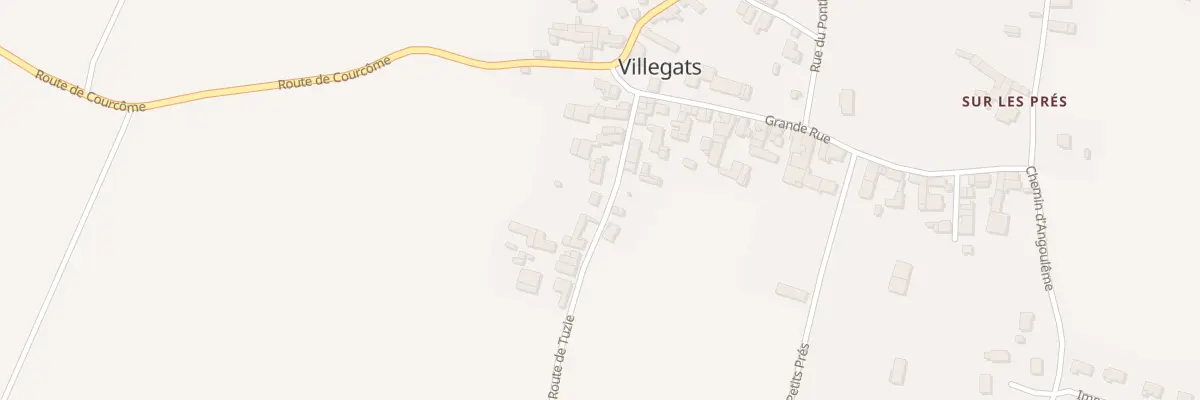 Plan du 8 Rte de Tuzie - Villegats à Courcôme