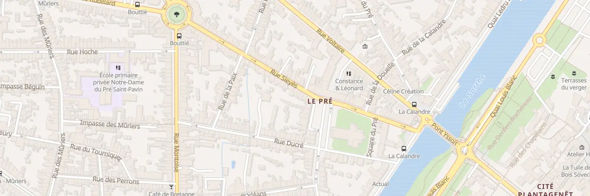 Plan du 11 Rue Siéyès au Mans