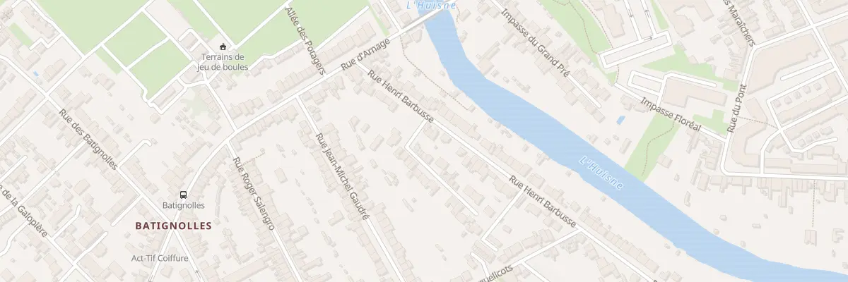 Plan du 30 Rue Henri Barbusse au Mans