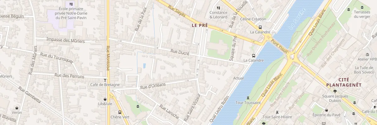 Plan du 8 Rue Saint-Victeur au Mans