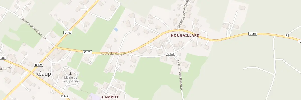 Plan du 322 Rte de Hougaillard à Réaup-Lisse