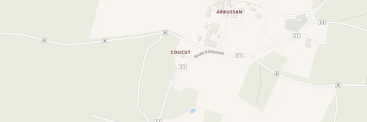 Plan du 180 Arbussan à Poudenas