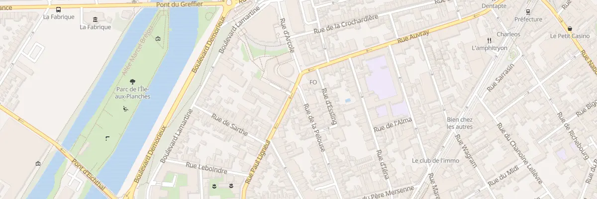 Plan du 2 Rue de la Pelouse au Mans