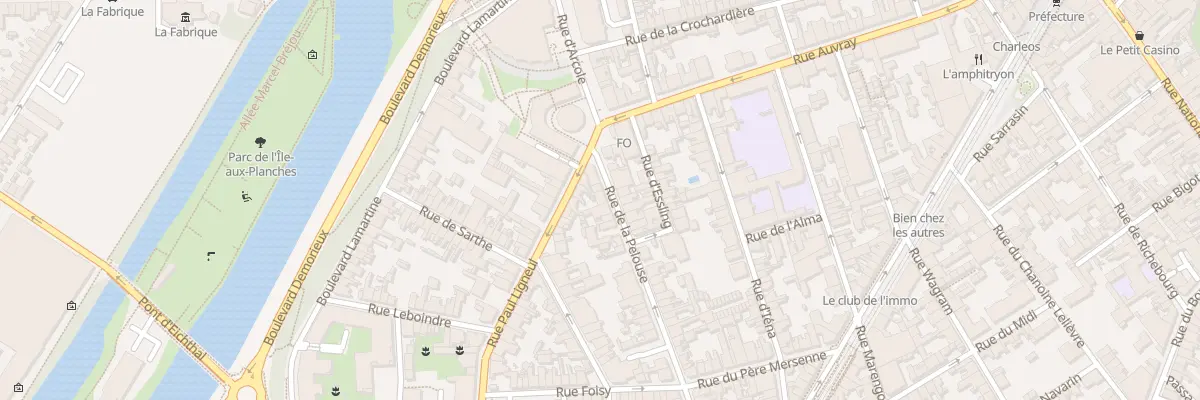 Plan du 6 Rue de la Pelouse au Mans