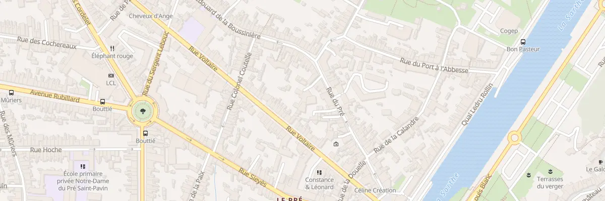 Plan du 75 Rue du Pre au Mans