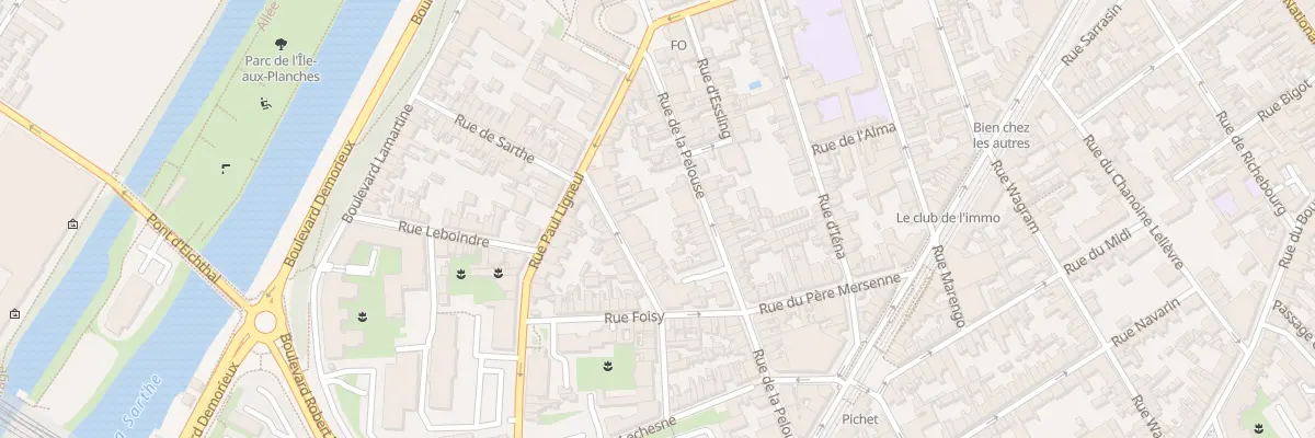 Plan du 32 Rue de la Pelouse au Mans