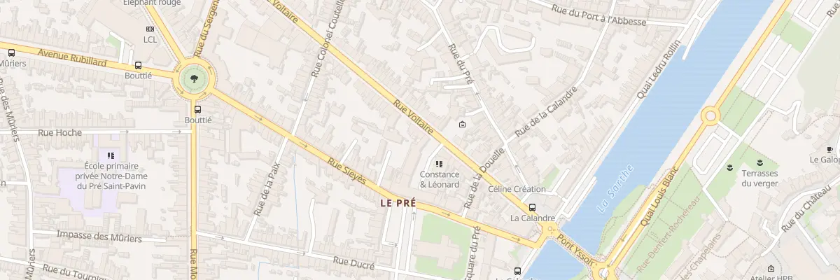 Plan du 35 Rue Voltaire au Mans