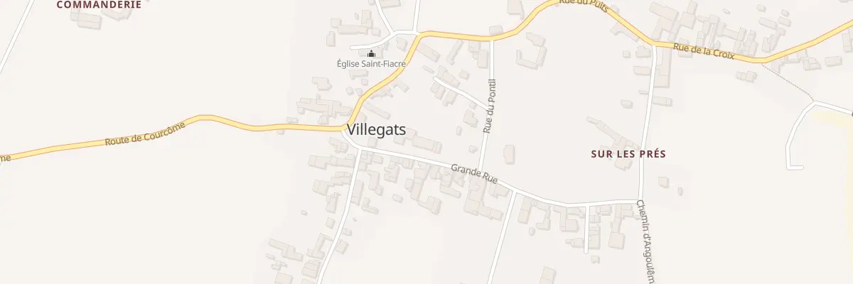 Plan du 3 Grande Rue de Villegats à Courcôme
