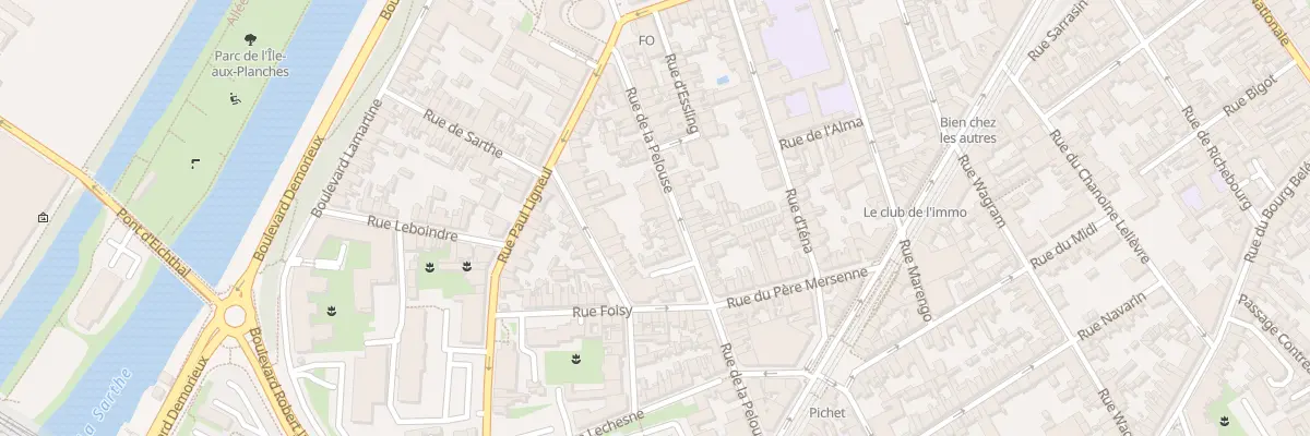 Plan du 36 Rue de la Pelouse au Mans