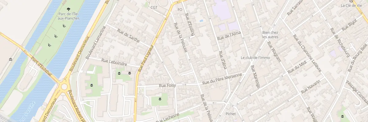 Plan du 38 Rue de la Pelouse au Mans