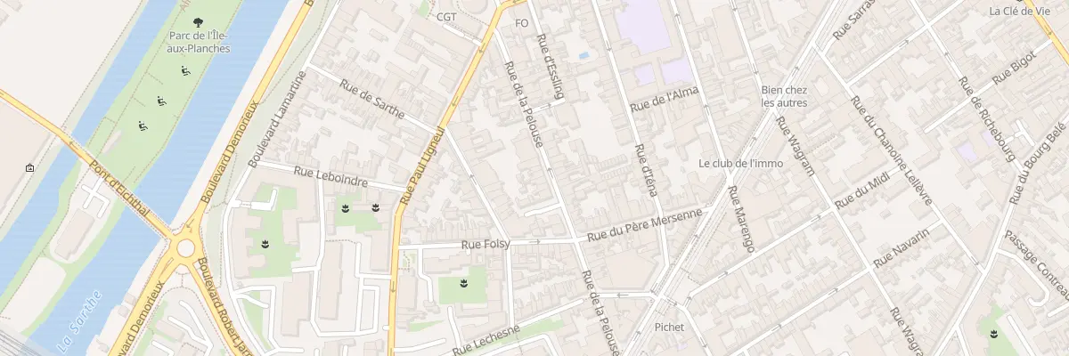 Plan du 40 Rue de la Pelouse au Mans