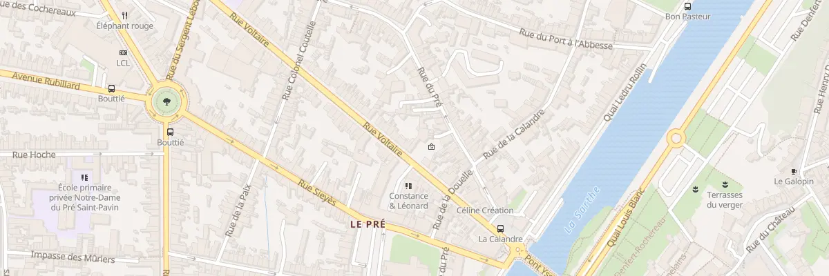 Plan du 28 Rue Voltaire au Mans