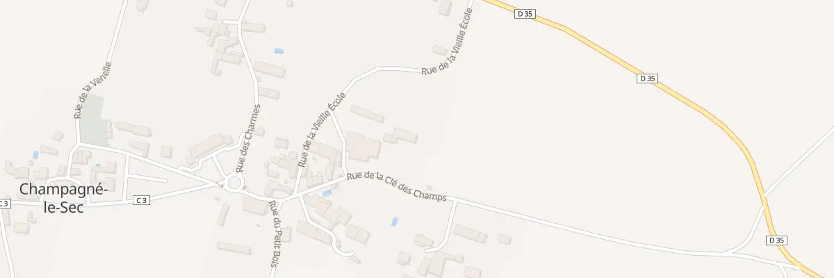 Plan du 7 Rue de la Clé des Champs à Champagné-le-Sec