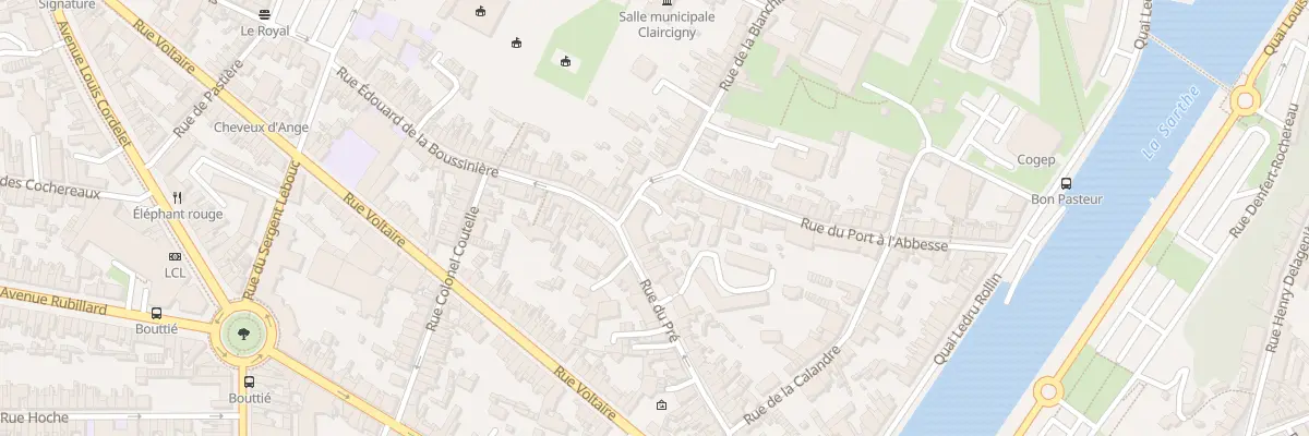 Plan du 74 Rue du Pré au Mans