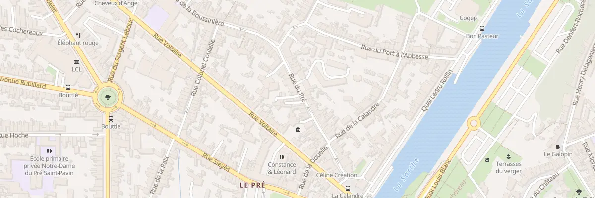 Plan du 57 Rue du Pre au Mans