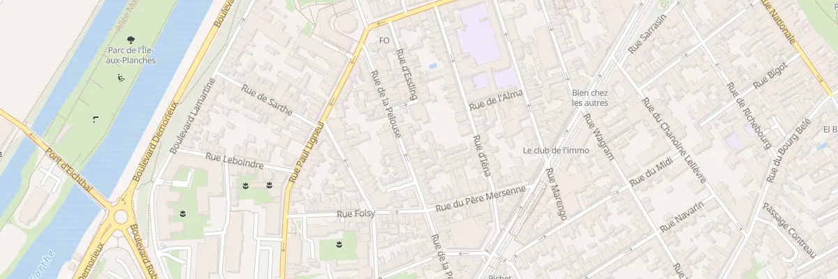 Plan du 21 Rue de la Pelouse au Mans