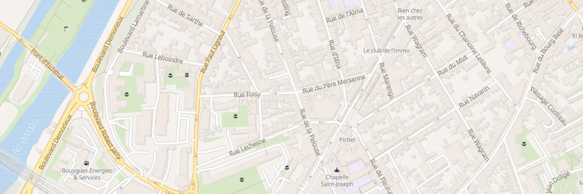 Plan du 60 Rue de la Pelouse au Mans