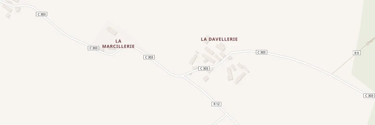 Plan du 723 Rte de la Davellerie à Gizeux