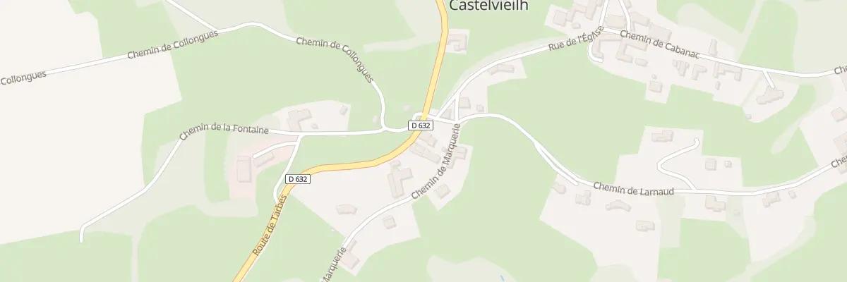 Plan du 1 Rte de Tarbes à Castelvieilh