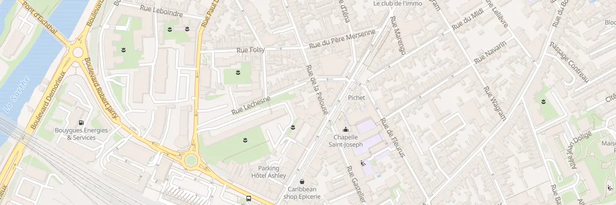 Plan du 80 Rue de la Pelouse au Mans