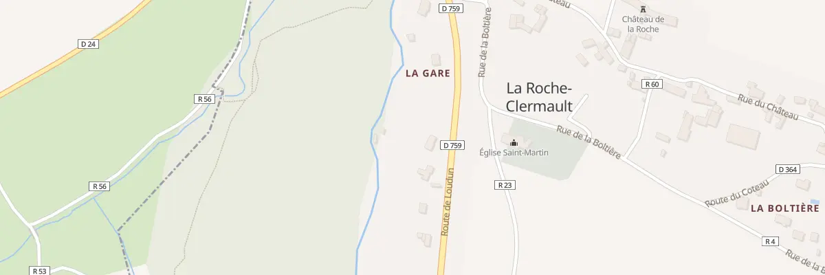Plan du 21 Rte de Loudun à La Roche-Clermault