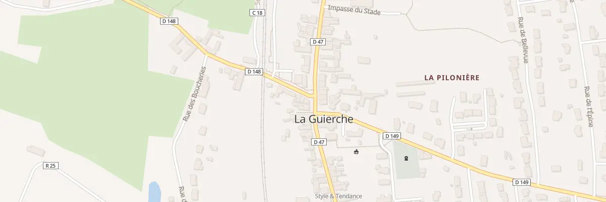 Plan du 2 Rue de la Gare à La Guierche