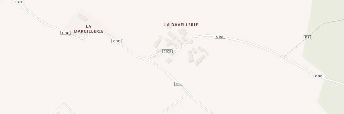 Plan du 742 Rte de la Davellerie à Gizeux