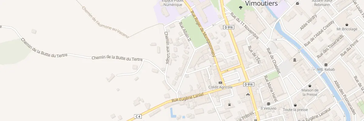 Plan du 9 Rue Alain III à Vimoutiers