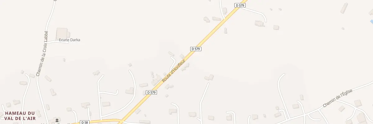 Plan du 34 Rte de Honfleur à Tourville-en-Auge