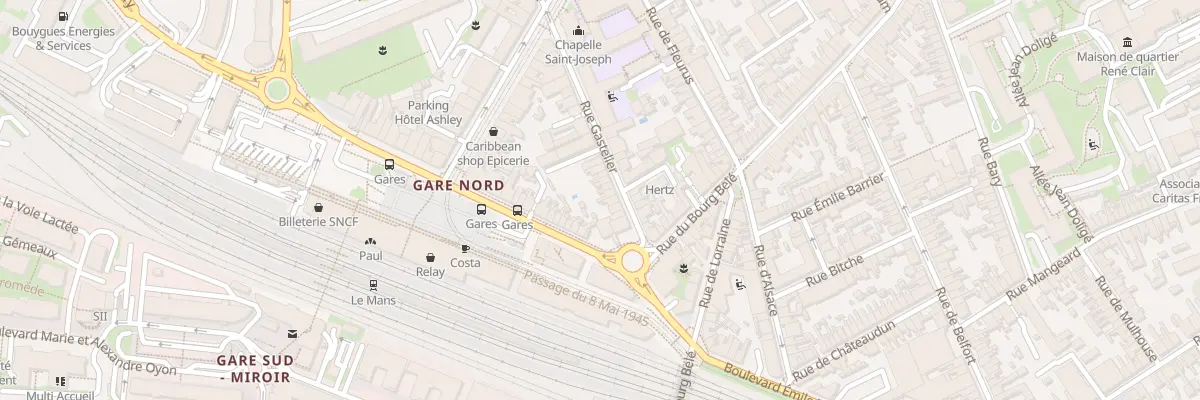Plan du 38 Rue Gastelier au Mans