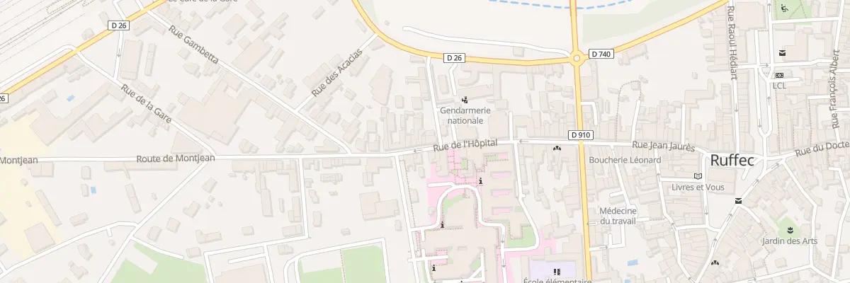 Plan du 34 Rue de l’Hôpital à Ruffec