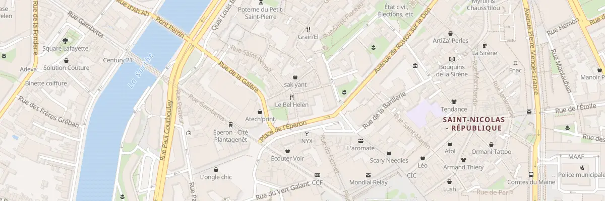 Plan du 5 Rue des Poules au Mans